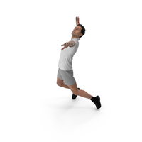 Man In A Volleyball Jump PNG & PSD Images