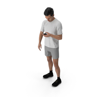 Sports Man Using Phone PNG & PSD Images