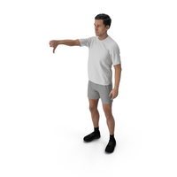 Sports Man With Negative Gesture PNG & PSD Images