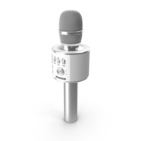 Silver Wireless Microphone Bonaok For Karaoke PNG & PSD Images