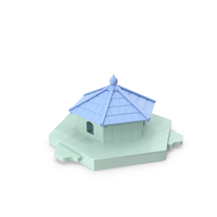 Floating Blue Wooden Duck House PNG & PSD Images