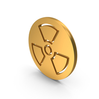 Radioactive Symbol Gold PNG & PSD Images