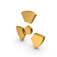 Radioactive Symbol Gold PNG & PSD Images