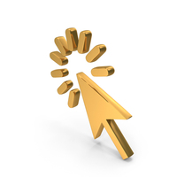 Mouse Cursor Click Arrow Gold PNG & PSD Images