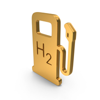 Hydrogen Filling Station Icon Gold PNG & PSD Images