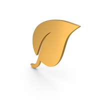 Leaf Icon Gold PNG & PSD Images