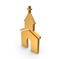 Church Icon Gold PNG & PSD Images