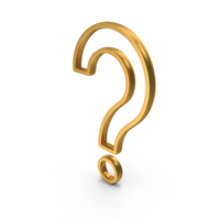 Out Line Question Mark Icon Gold PNG & PSD Images