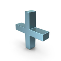 Blue Metallic Plus Sign PNG & PSD Images