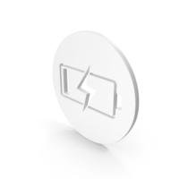 Battery Charging Symbol  White PNG & PSD Images