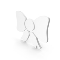 Bow Tie Symbol  White PNG & PSD Images