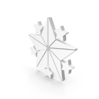 White Christmas Star Symbol PNG & PSD Images