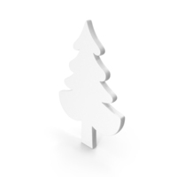 White Christmas Tree Symbol PNG & PSD Images