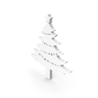 White Christmas Tree Symbol PNG & PSD Images