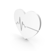 Heart Pulse Rate White PNG & PSD Images