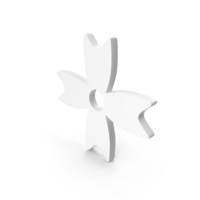 White Small Flower Symbol PNG & PSD Images