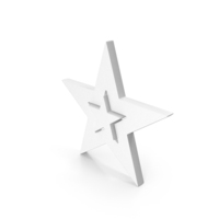 White Star In Star Symbol PNG & PSD Images