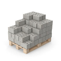 Concrete Bricks On Wooden Pallet PNG & PSD Images