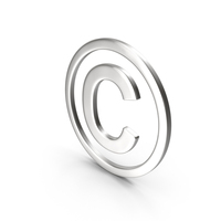 COPYRIGHT SYMBOL SILVER PNG & PSD Images
