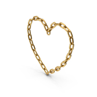 Gold Chain Heart PNG & PSD Images