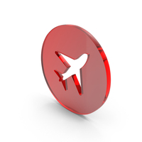 Airplane Mode Symbol Glass PNG & PSD Images
