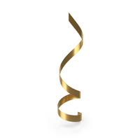 Gold Curly Ribbon PNG & PSD Images