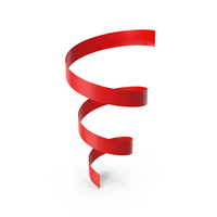 Red Curly Ribbon PNG & PSD Images