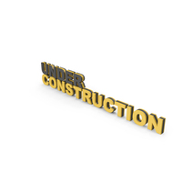 Yellow & Black Under Construction Text PNG & PSD Images