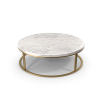 Round White Marble Coffee Table PNG & PSD Images
