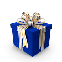 Blue Velvet Gift Box PNG & PSD Images