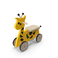 黄色木制汽车玩具PNG和PSD图像