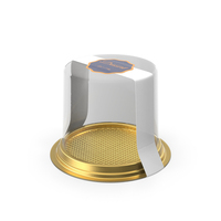 Round Golden Plastic Packaging For Cake Piece PNG & PSD Images