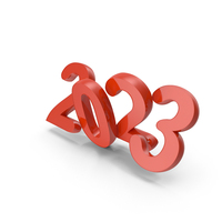 2023 Number Red PNG & PSD Images