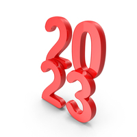 Red Number 2023 PNG & PSD Images