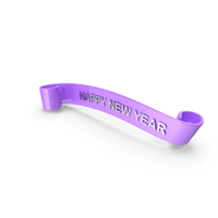 新年快乐紫色PNG和PSD图像