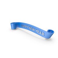 Blue Happy New Year Banner PNG & PSD Images