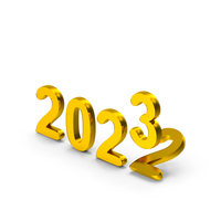 2023 Number Gray To Gold PNG & PSD Images