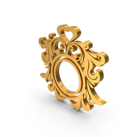 Gold Small Circular Border Frame PNG & PSD Images