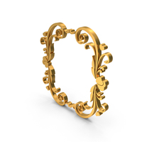 Small Square Rounded Border Frame Design Gold PNG & PSD Images