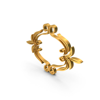 Small Oval Circle Rounded Border Frame Design Gold PNG & PSD Images
