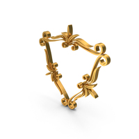 Gold Triangular Border Frame PNG & PSD Images