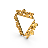 Gold Triangular Border Frame PNG & PSD Images