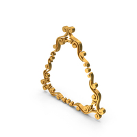 Triangle Border Frame Design Gold PNG & PSD Images