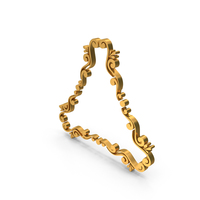 Triangle Border Frame Design Gold PNG & PSD Images