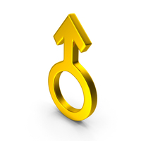 Gold Gender Male Symbol PNG & PSD Images