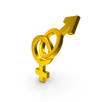 Gender Icon Gold PNG & PSD Images