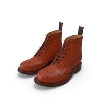 Brown Brogue Boots PNG & PSD Images