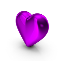 Metallic Purple Heart PNG & PSD Images