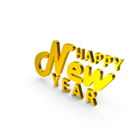 Happy New Year Gold PNG & PSD Images