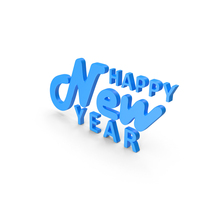 Happy New Year Blue PNG & PSD Images